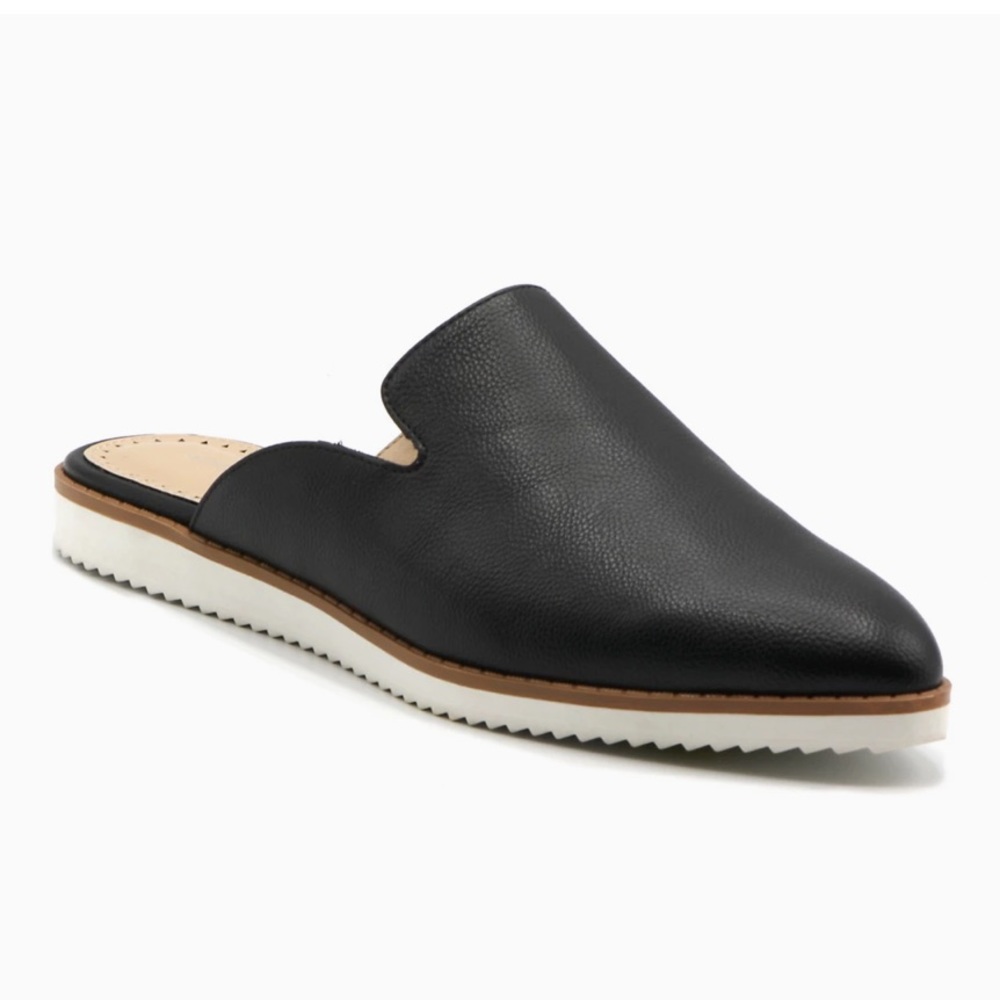 Adrienne Vittadini Lou Black Mules sz 10